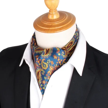 Vibrant Paisley Print Ascot Tie