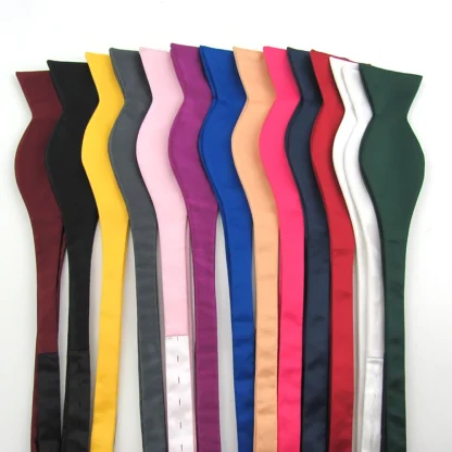 Solid Color Simple Ascot Tie - Image 6